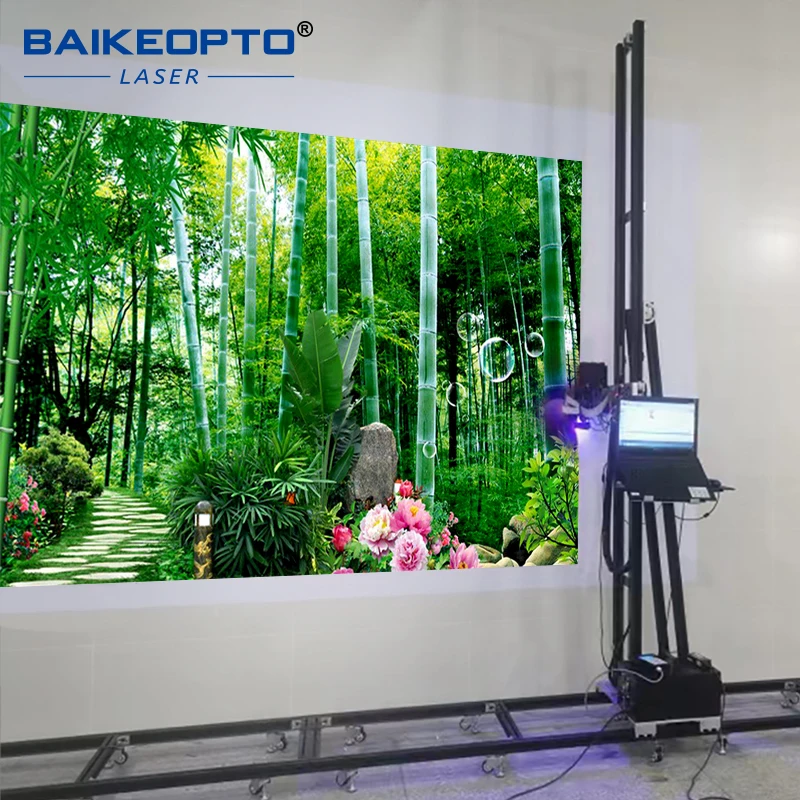 BK-UP1400S 3D UV Intelligent Vertical Wall Printer Digital Varnish Inkjet Printing Machine Inkjet Wall Mural Printer