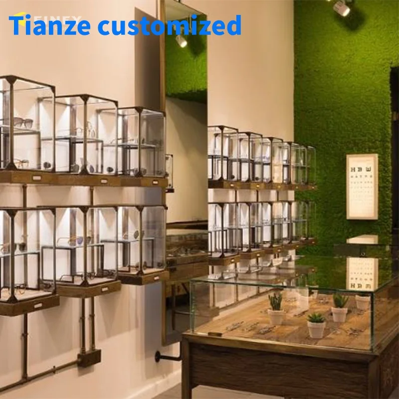 （customized）Factory Price Glasses Shop Accessories Modern Style Optical Shop Interior Decoration