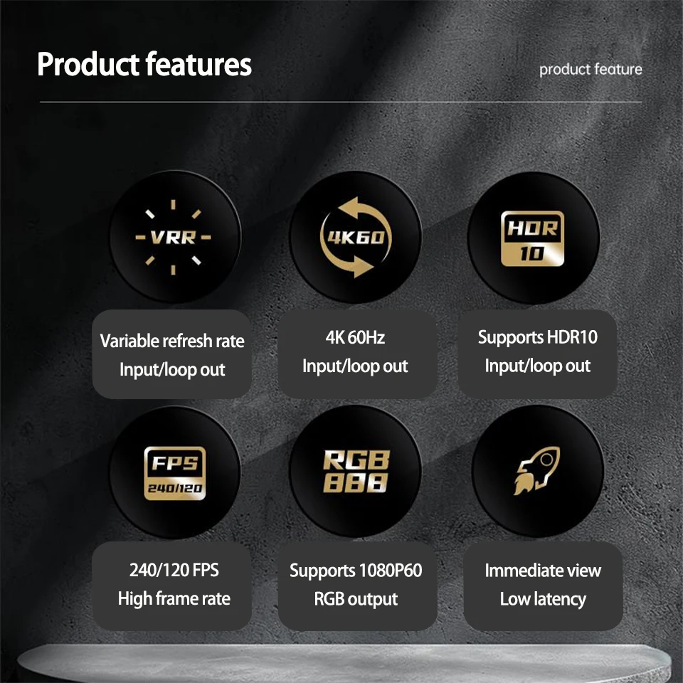 CAPTOR S-VC16Pro+ 4K60Hz HD 캡처 카드 VRR RGB HDR HDMI2.0 240/120 FPS 고속 프레임 속도 저지연 게임 라이브 스트리밍