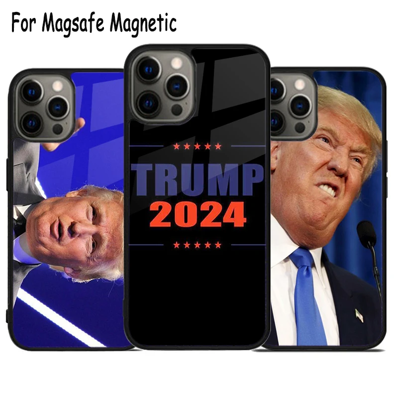 Usa Republican President Donald Trump Charge Magsafe Phone Case For iPhone 15 16 14 13 11 12 Pro Max Plus Magnetic Cover