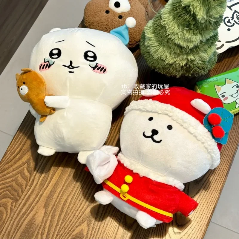 Peluche casero Nagano Santa Claus Anime Kawaii Chiikawa pesadilla llorando cara muñeca de dibujos animados juguetes almohada adornos regalo de cumpleaños