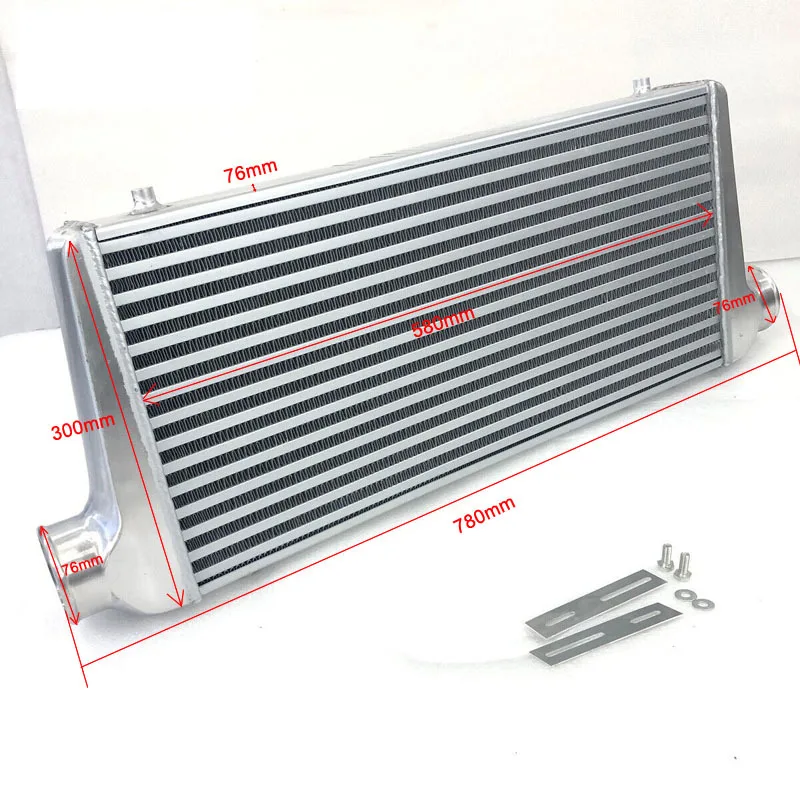 Universal Intercooler & Piping Kits 600mm*300mm*76mm Inlet/outlet 3
