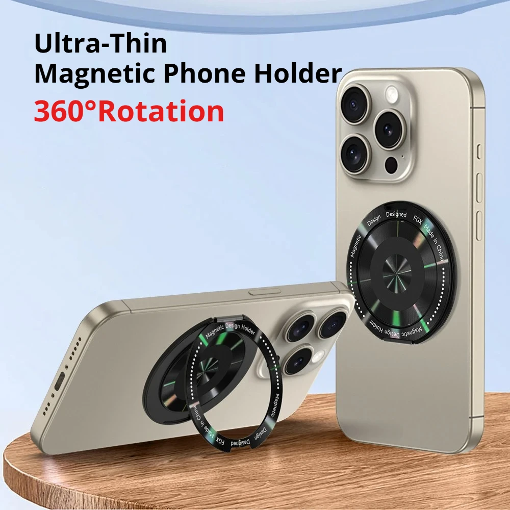 

Ультратонкий магнитный держатель для телефона 360° (модель 2026) ° Универсальная тонкая подставка-держатель для телефона с вращающимся CD-дизайном, наклейка на заднюю панель