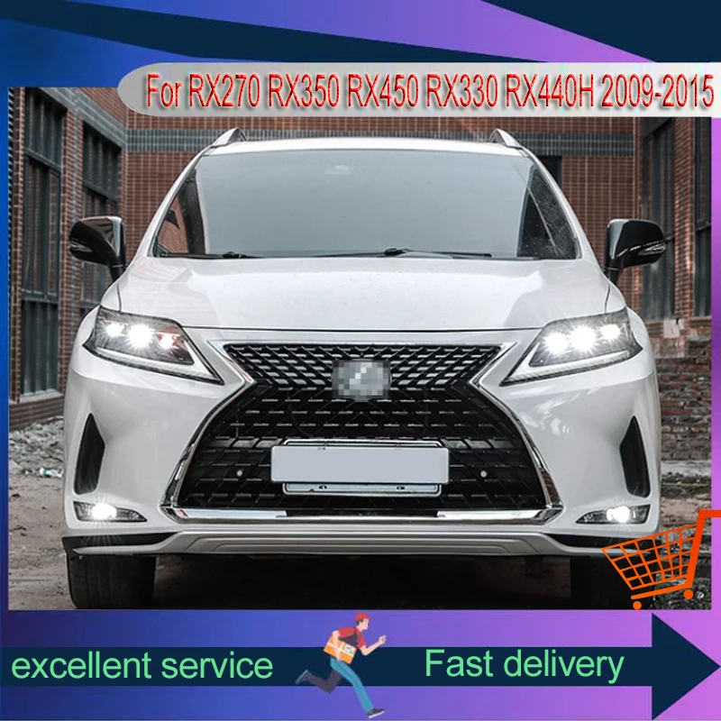 

Car Styling for Lexus RX270 RX350 RX450 RX330 RX440H 2009-2015 LED Headlight Assembly DRL Front Signal Lamp Tool Accessories