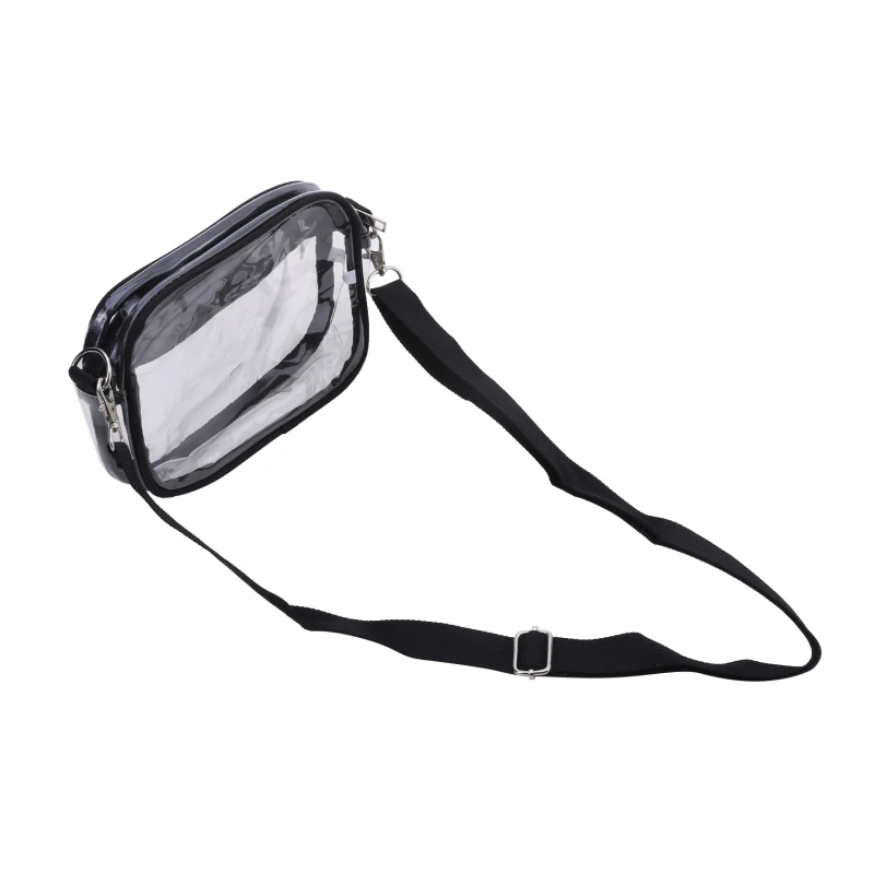 Klare Damen-Umhängetasche, Stadion, PVC, Konzert, transparente Geldbörse, einfache Umhängetasche mit Vordertasche, lässige Handtasche – Detail 2