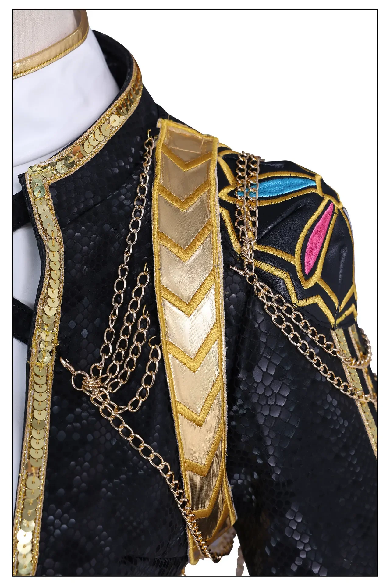 2025 Huntrix Kpop Demon Hunters Mira Cosplay Costume Wig Gold Stage Rumi Zoey Performance Costume Uniform Shiny Roleplay Outfit