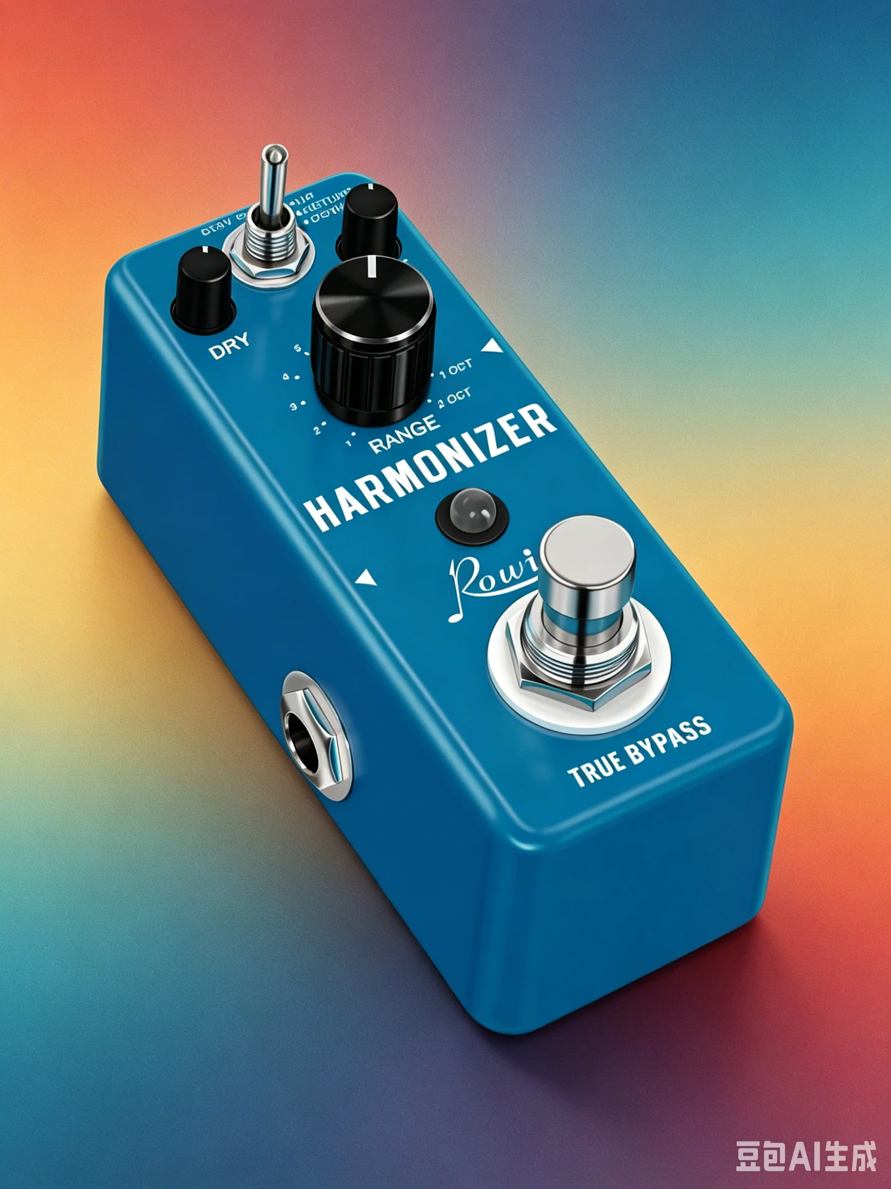 Rowin LEF-3807 Harmonizer Pedal, Polyphonic Pitch Shifter Detune Effect True Bypass Compact Metal Guitar Stompbox view 3