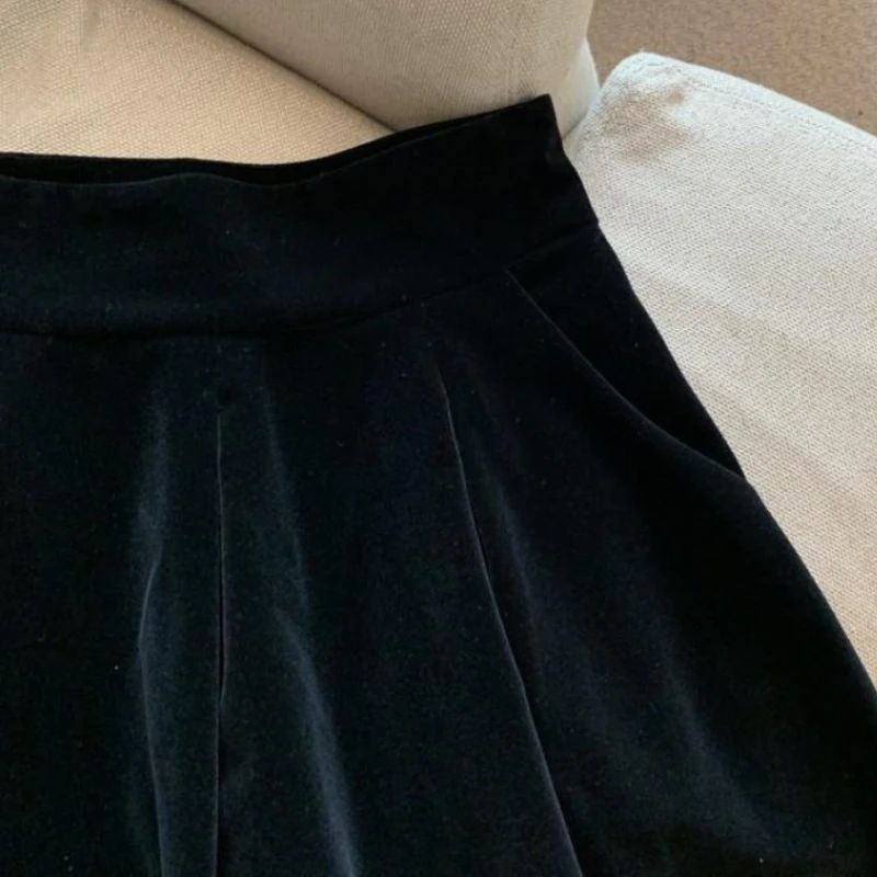 Vintage Mini Skirts Women Pleated L-4XL Pure Simply Folds Clothes Girlish All-match Temper Cozy Baggy Юбка Женская Korean trendy