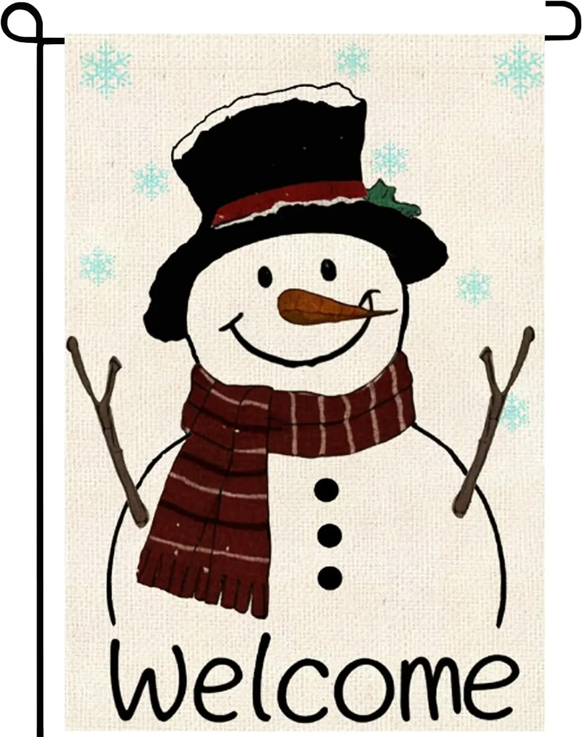 Snowman Snowflake Garden Flag 12x18 Vertical Double Sided Christmas Winter Garden Flag Snowman Snowflake Welcome Holiday for xxl