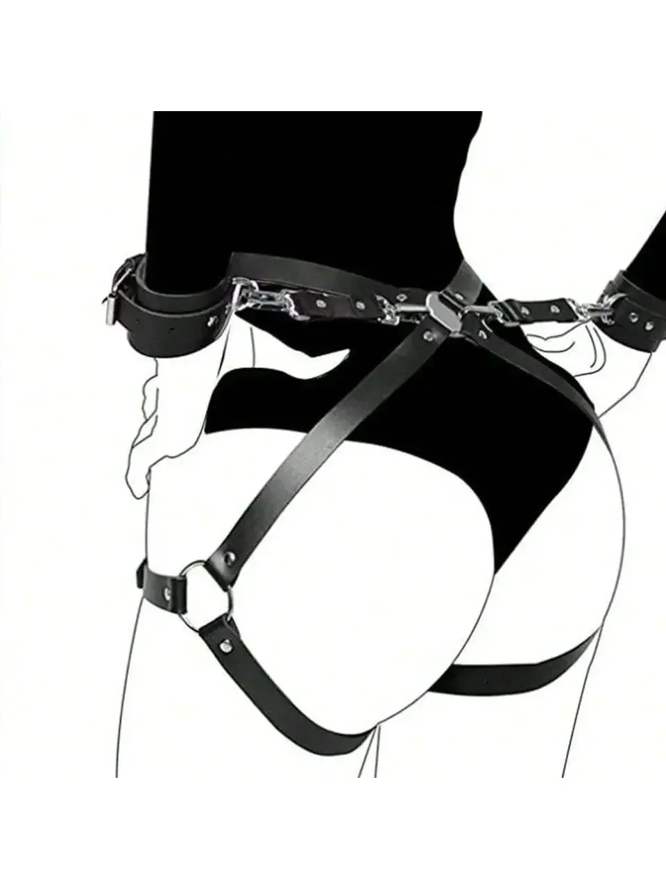 Juguetes eróticos de cuero, conjunto BDSM, esposas, juego de pareja, arnés corporal, puños, correa de Bondage, Juguetes sexuales eróticos para adultos, fiesta, tienda Sexy, bекс