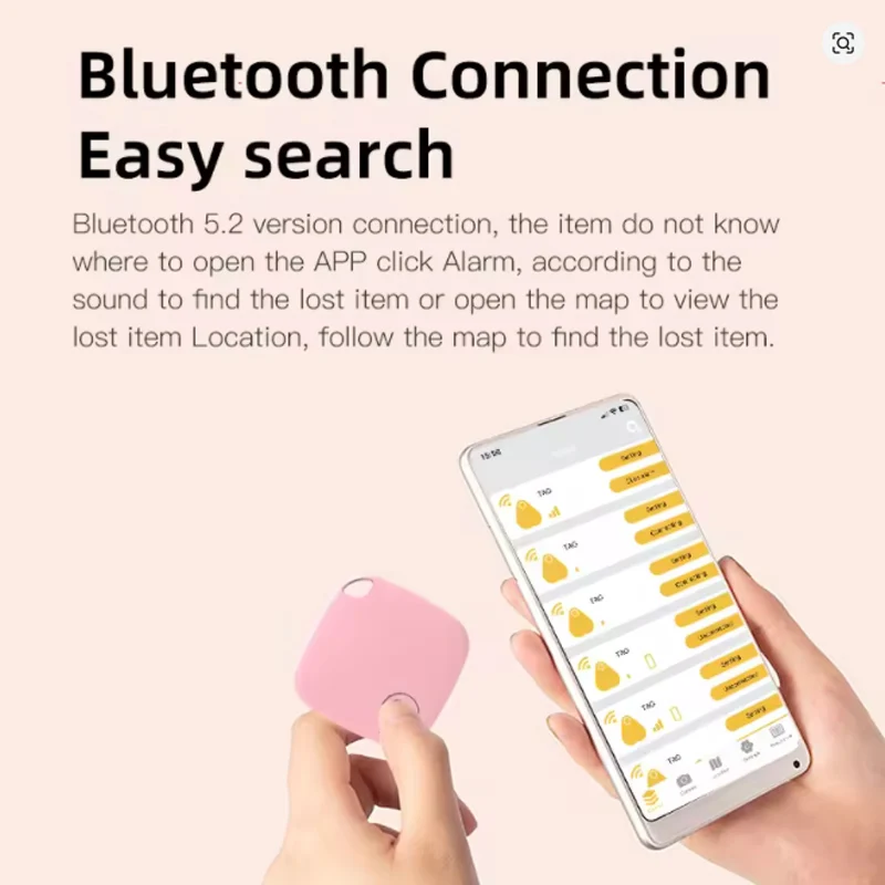 جهاز تعقب بلوتوث صغير ذكي 5.0 جهاز مضاد للضياع حقيبة أطفال مستديرة تتبع محفظة مكتشف ذكي 2025 #6