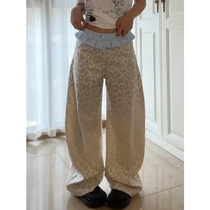 

Свободные джинсы, женские брюки, черные удобные джинсовые шорты для отдыха, сохраняющие тепло, винтажная одежда, корейский стиль Y2k