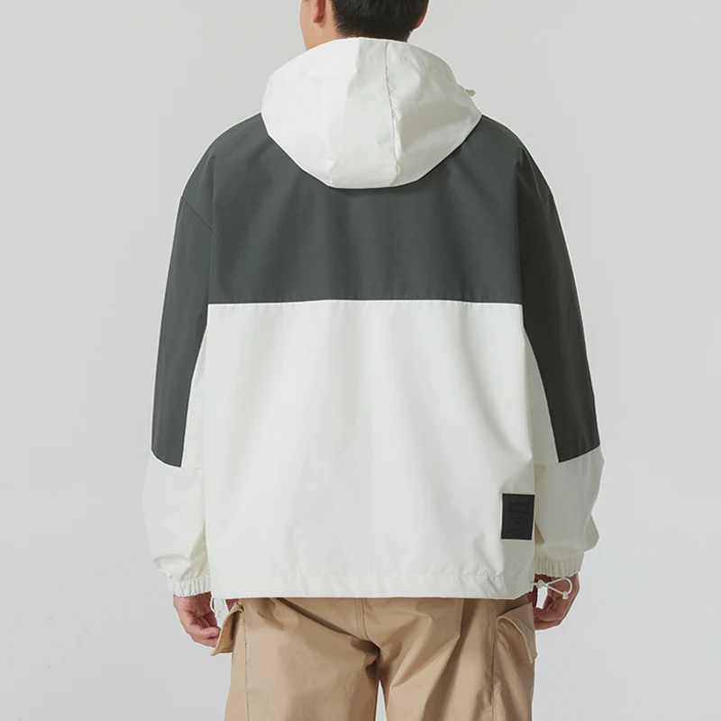 توازن جديد الرجال سلسلة الجبل وظيفية سترة خارجية موضة الاتجاه المنسوجة مقنعين سترة معطف غير رسمي Amj43302-Cic #6