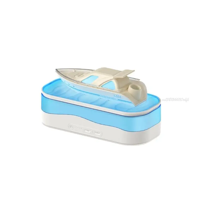 

27RB Декоративный настольный увлажнитель, распространитель эссенциальной терапии с планом сосуда, имитация моря, цветное и часы