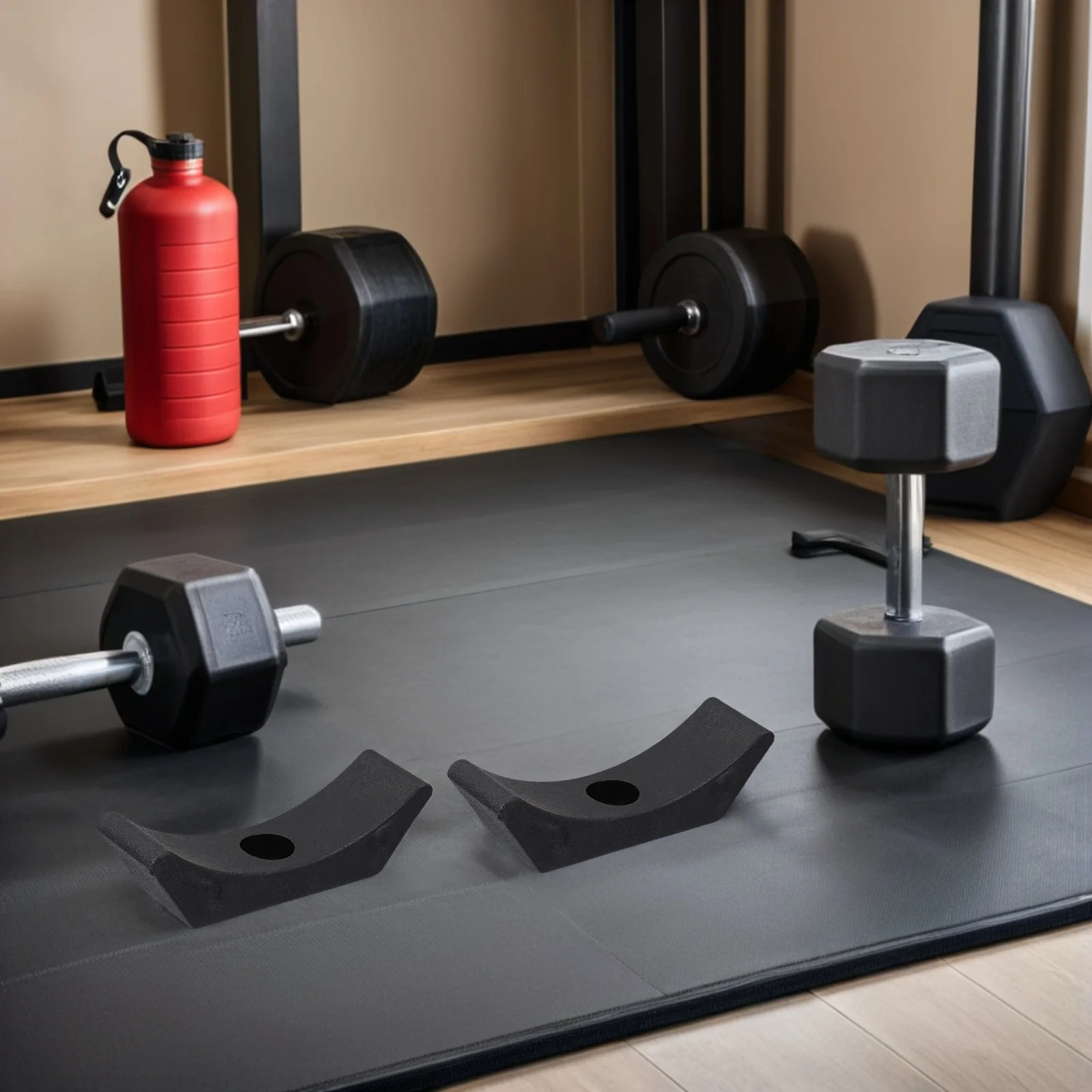 

4pcs Dumbbell Rack Black PP 140mm Fitness Equipment Accessories Replacement Sturdy Plastic Cradles Gym Home Use