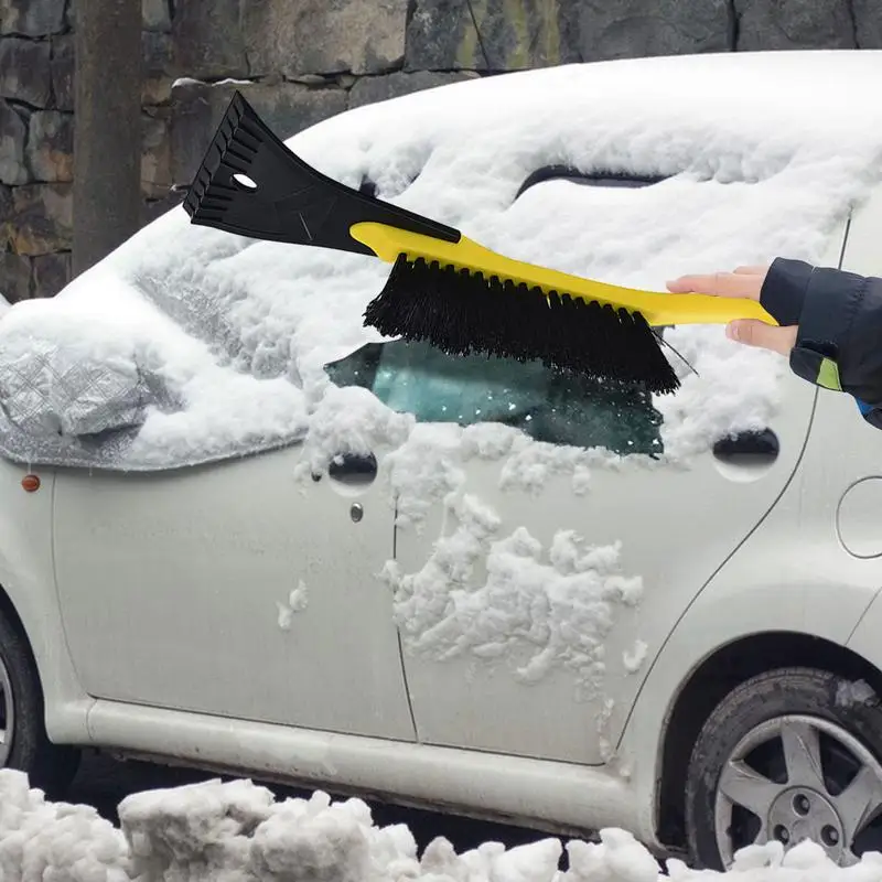 Portable Mini Ice Scraper Snow Remover Shovels Detachable Winter Accessories Brush With Ice Scrapers Paint Friendly For Car SUVs