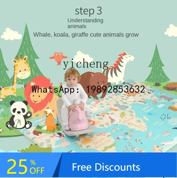 Tappetino strisciante per bambini, copertura in tessuto, tappetino da arrampicata, tappetino da gioco per soggiorno per bambini, addensato