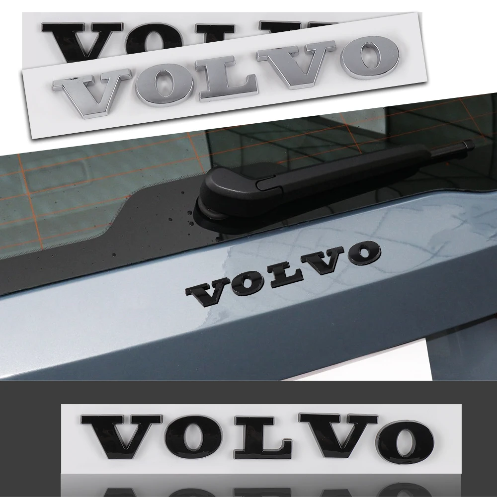 3D ABS багажник автомобиля большой значок Volvo буква эмблема наклейка наклейка для Volvo R Design T6 AWD C30 C40 C50 C70 S40 S60 S70 S80 S90 V40