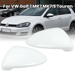 Side Rear View Mirror Cover Caps White For VW Golf 7 MK7 7.5 GTI For Touran 2013-2020 Mirror Case Car Accessories