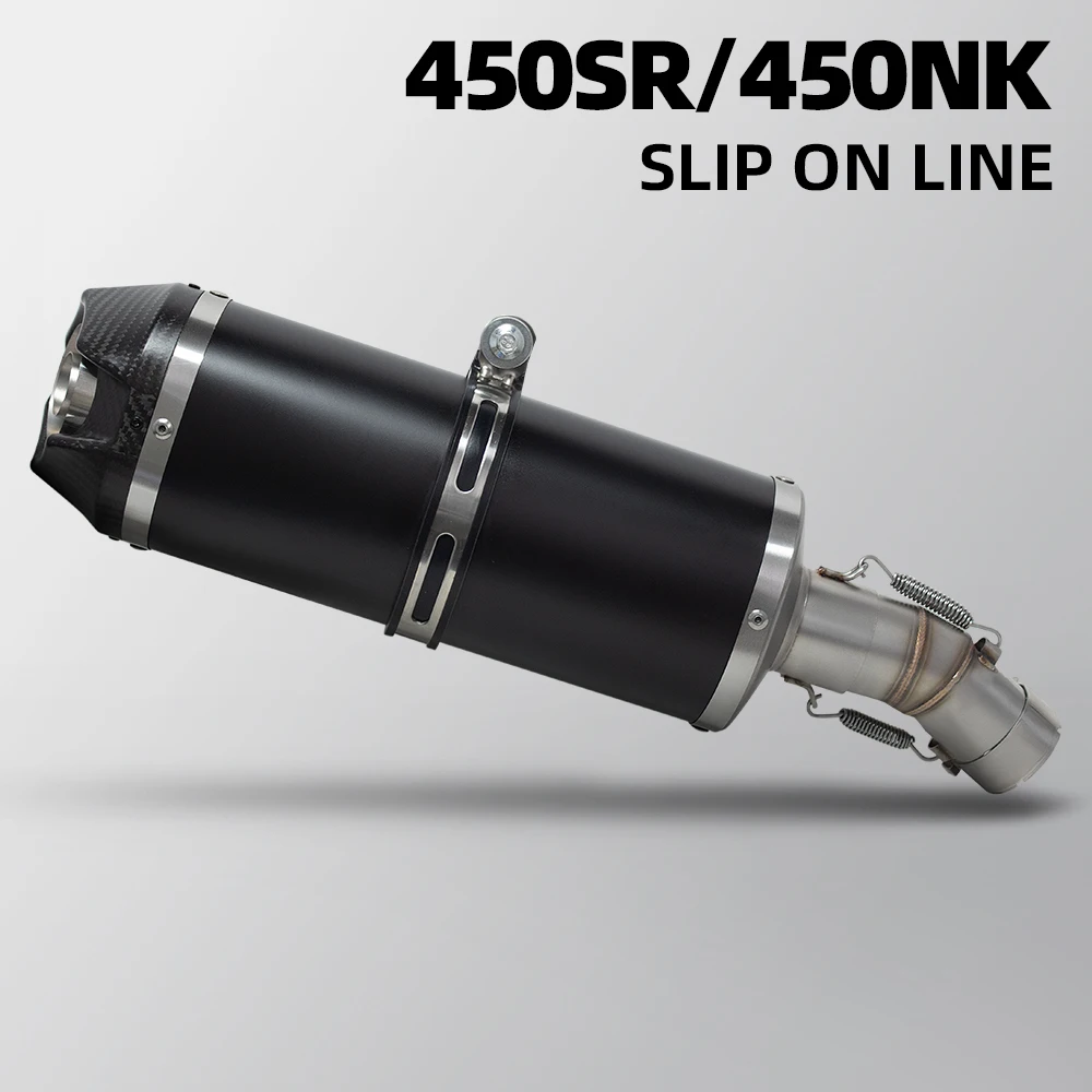 

450NK Exhasut Kit Slip On Line For CF MOTO 450SR 450SS 450 SR SS NK 2022-26 Motorcycle Exhausts Tail Pipe Muffler WIth DB Killer