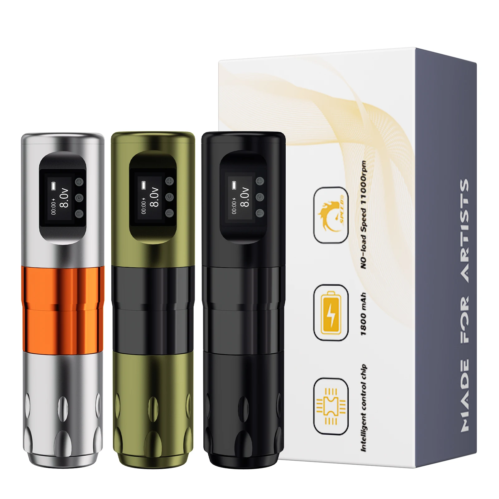 

BIGWASP V82 Wireless Tattoo Machine Pen LED Screen Display 1800mAh Battery Permanent Makeup Microplasty Pen For Tattoo Artist