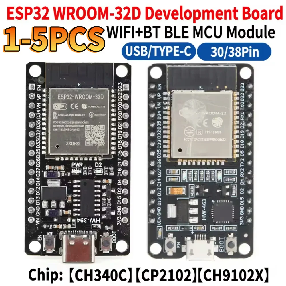 ESP32 WROOM-32 Development Board WiFi+Bluetooth-compatible Ultra-Low Power Consumption Development Board Module for Smart Home