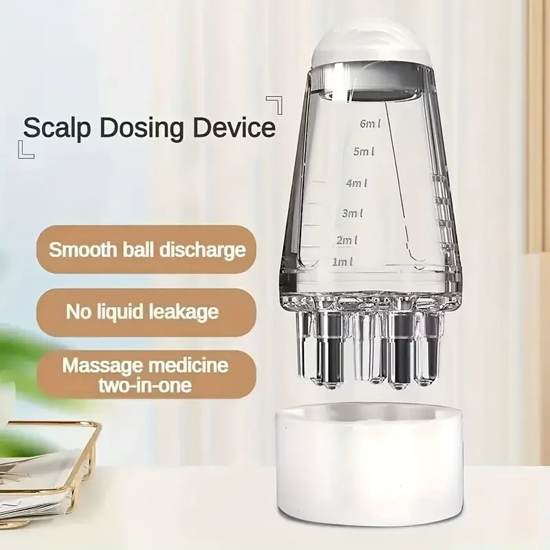

Portable scalp application comb - Essential oil liquid guide and massage tool, suitable for all hair types - hair care tool for