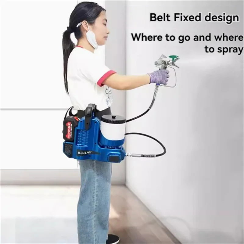 Small Lithium Battery Rechargeable Electric Paint Sprayer Backpack Style High Pressure Airless Sprayer