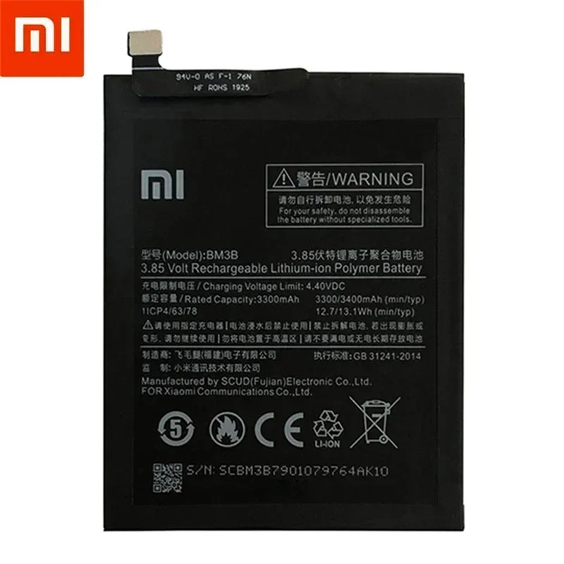 100% Original Xiao Mi Original Replacement Battery BM3B For Xiaomi MIX 2 2S 3400mAh High Capacity Phone Batteries Fast Shipping