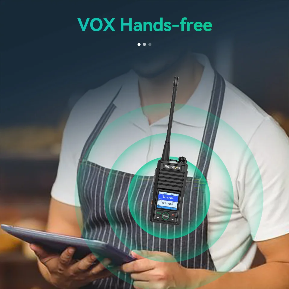 Retevis RB658 RB58 UHF Walkie-Talkies Bluetooth APP Programmierung KI-Rauschunterdrückung Walkie-Talkie Unterstützt iOS/Android für Hotels – Detail 8