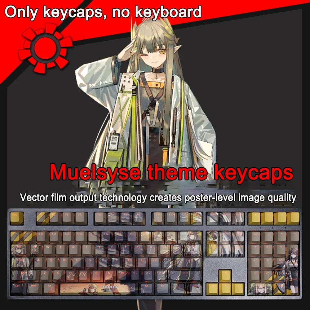 Game Arknights Honeyberry Alle Charaktere Tastenkappen PBT Dye-Sub Cherry Hintergrundbeleuchtete Tastenkappen Anime-Tastenkappen für ANSI 61 87 108 Layout – Detail 5