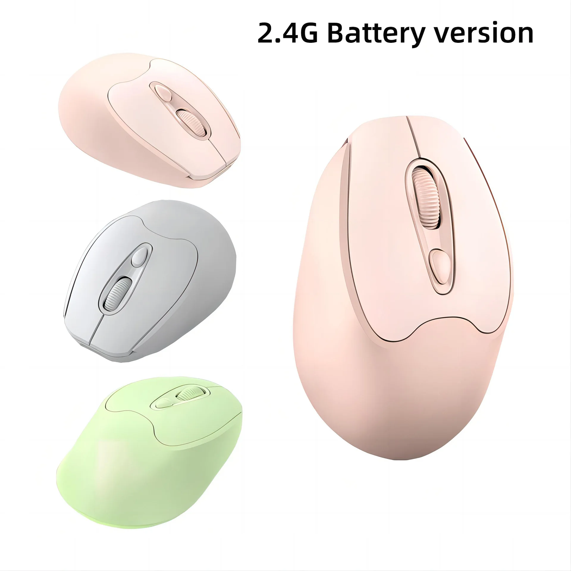 Wireless 2.4G Mouse DPI Adjustable Ergonomics Design Mute Button On Battery Comfortable Grip Tablet PC Universal Office Use