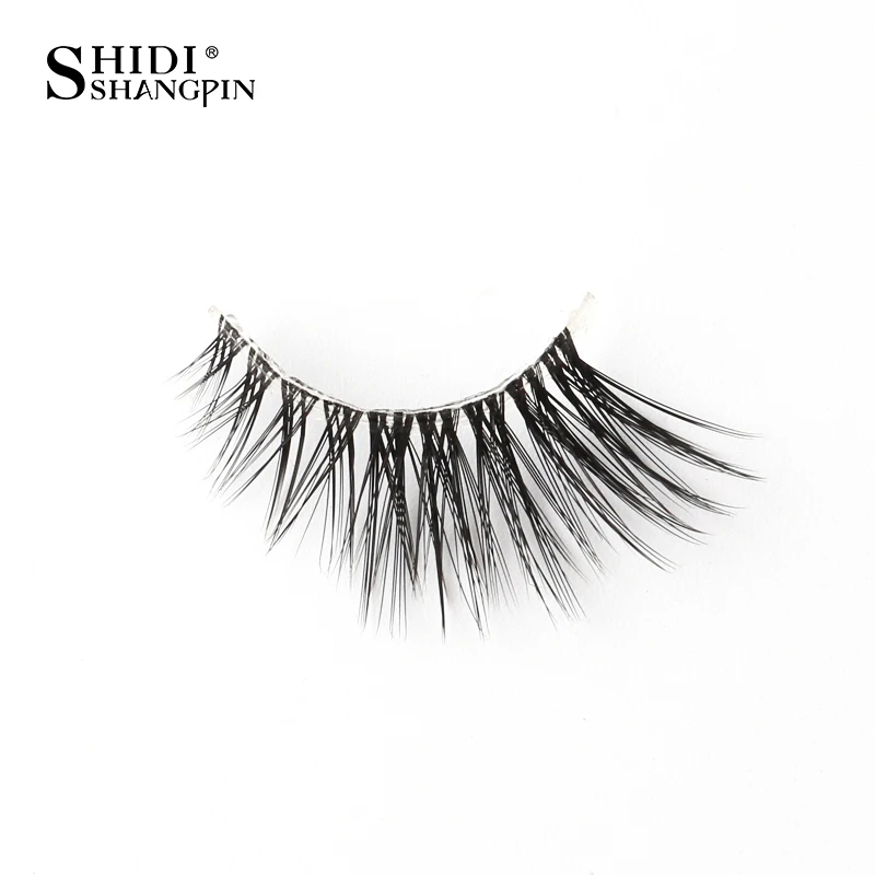 SHIDISHANGPIN 3/5 Paar halbe Wimpern, transparenter Stiel, unsichtbares Band, künstliche Nerzwimpern, wiederverwendbar, falsche Wimpern, natürlich, flauschig – Detail 30