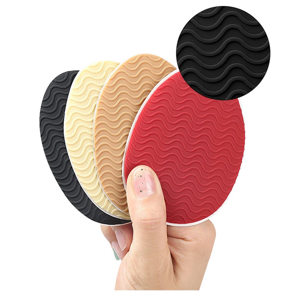 Non-Slip Wear-Resistant Shoes Mat Stickers Self-Adhesive Sole Protector High Heels Forefoot Sticker Silicone Rubber Soles Pads