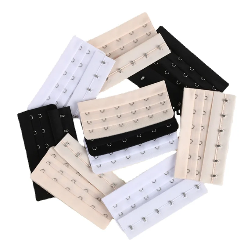 50sets/Lot 11.3cm 3x6 Bra Extender Hook Eye Buckle Button Waist-sealed Belt Underwear Fitness Shapewear Women Clothing Accessory