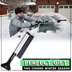 Winter Car Windshield Ice Scraper Glass Snow Brush Extendable Stainless Steel Snow Remover Cleaner Tool Broom Wash Acces