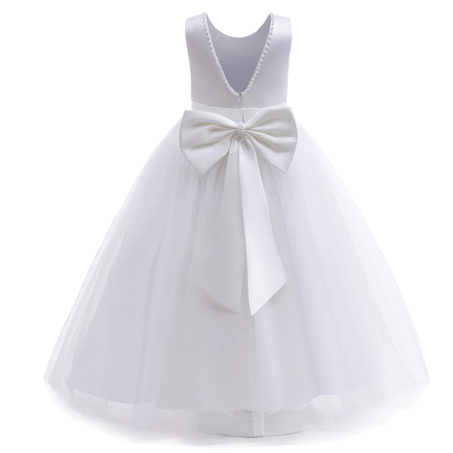 Christmas Dress for Girls Wedding Party Gown Kids Backless Elegant Teenage Pageant Prom Dress Children\'s New Year Clothing