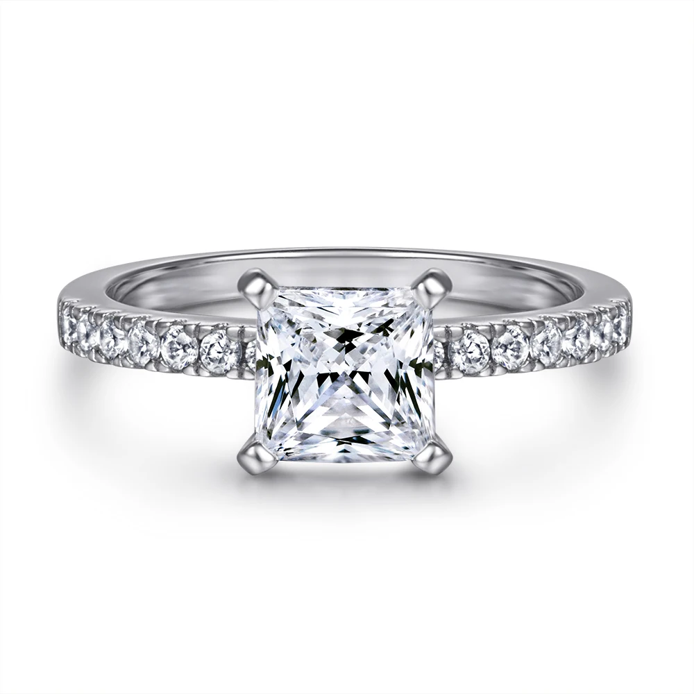 

Sun Star Wholesale Custom 925 Sterling Silver Engagement Wedding Ring Fine Jewelry Cubic Zirconia Diamond/Pearl Stone Setting