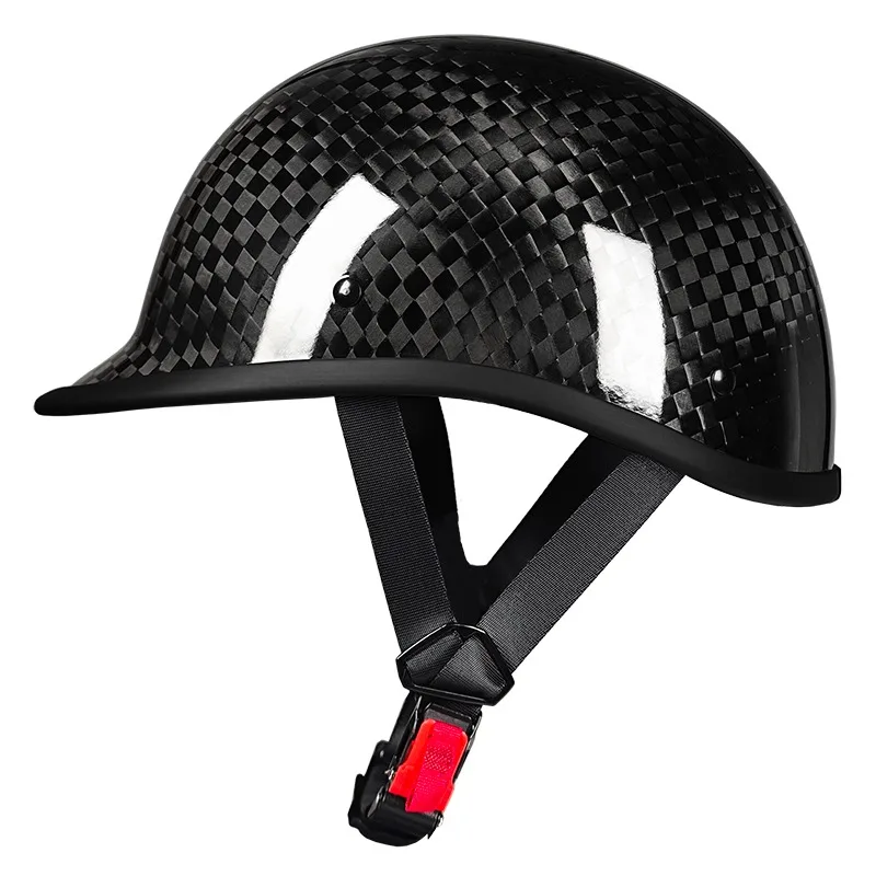 

Мотошлем из углеродного волокна в стиле ретро, мужской, для Harley, полуоткрытый, летний, для мотоциклов и скутеров