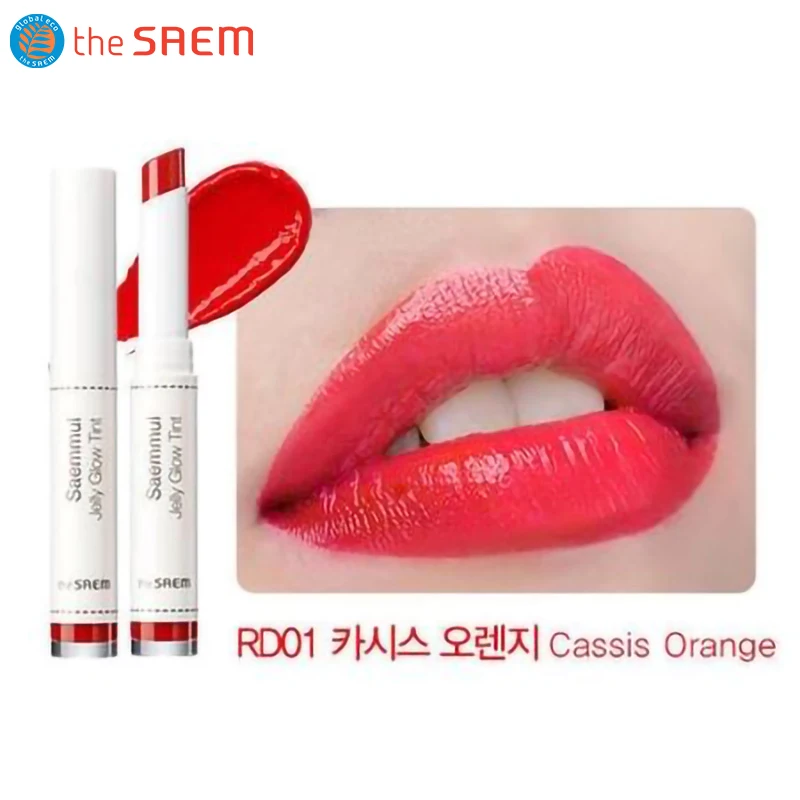 the SAEM Saemmul Jelly Glow Tint 1.8g Lipstick Lip Cream High Pigment Waterproof Long-lasting Lip Tint Korean Makeup Lip Gloss