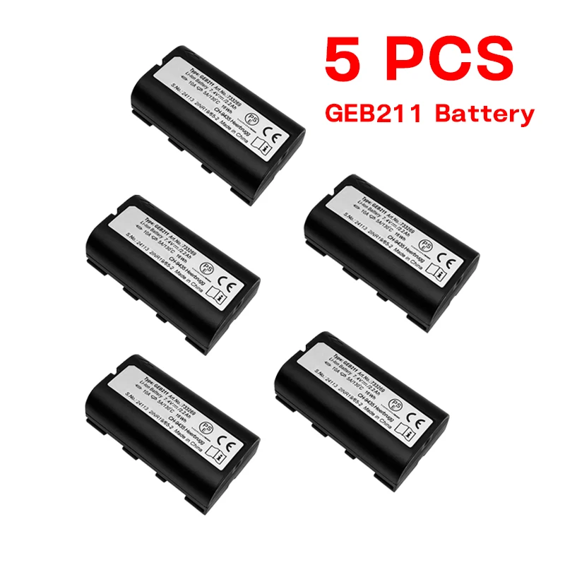 

TOP 5PCS GEB211 Li-Ion Battery For RX900 RX1200 Series Controllers,ATX900 & 1230 Antennas ,Builder and Flexline Total Station