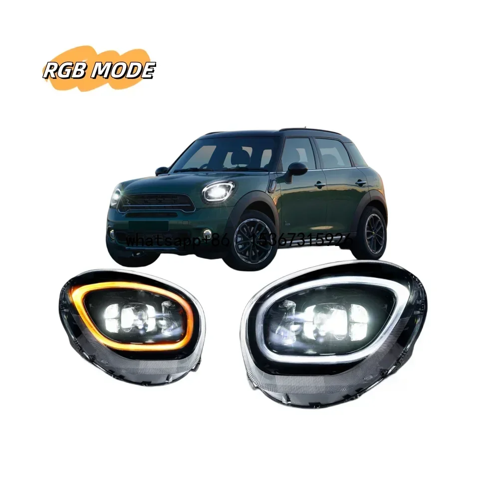 MRD For BMW Mini R60 LED Front Lights 2010-2016 Countryman John Cooper New Arrival RGB Automotive Headlights