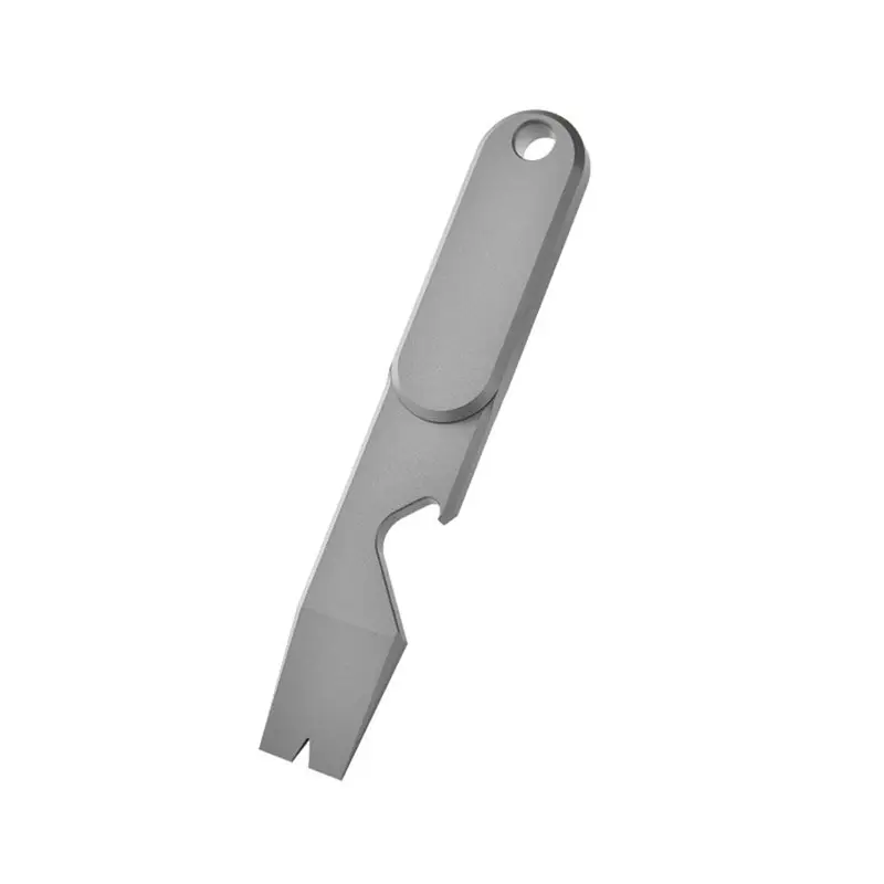 A96I-100Mm TC4 Titanium Crowbar Multifunctional Bottle Opener Outdoor Camping Riding On Foot Tool
