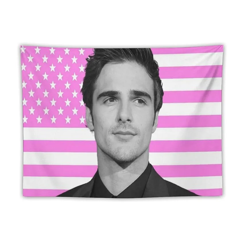 Jacob Elordi Actor Pink American Flag 5 x 3 Ft Art Banner Can Be Used To Decorate The Living Room And Bedroom