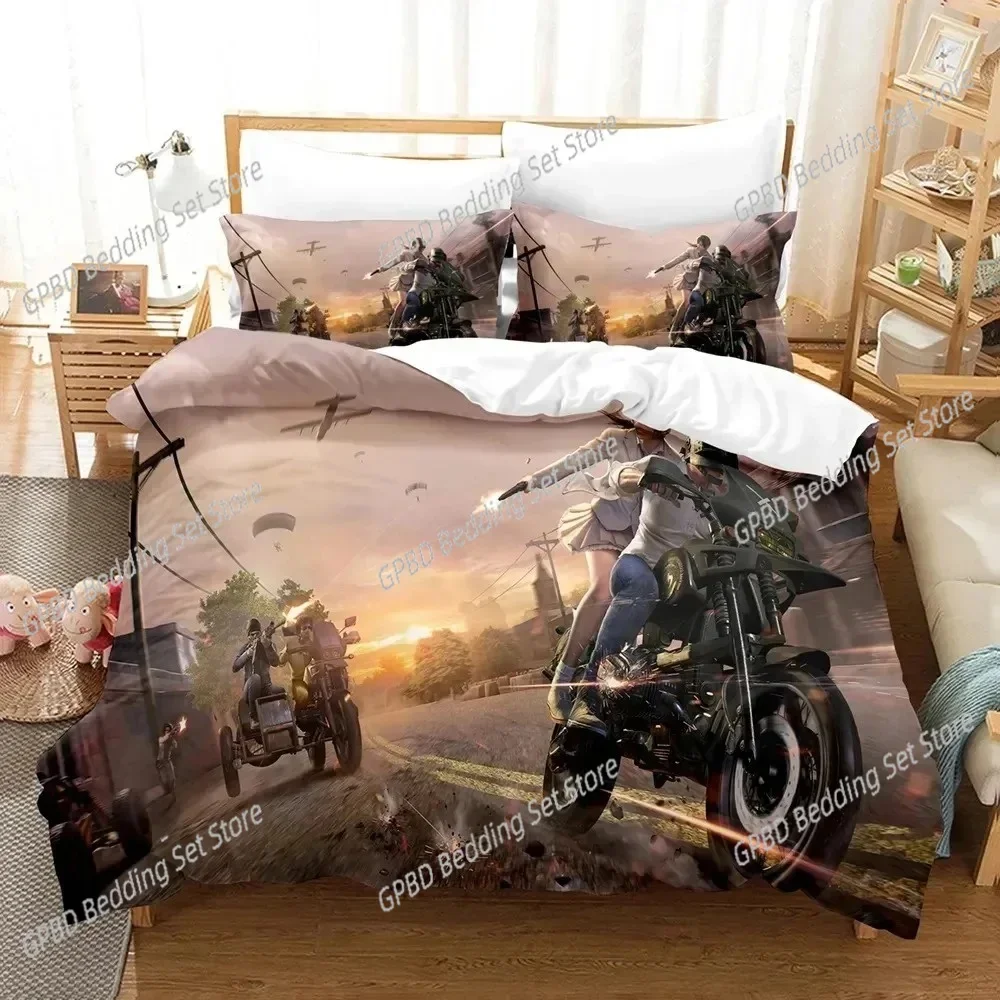 3D Print Game Battlegrounds PUBG 3D Duvet Cover Bedding Set Comforter Linen Pillowcases Home Decor Single Double Twin King Queen
