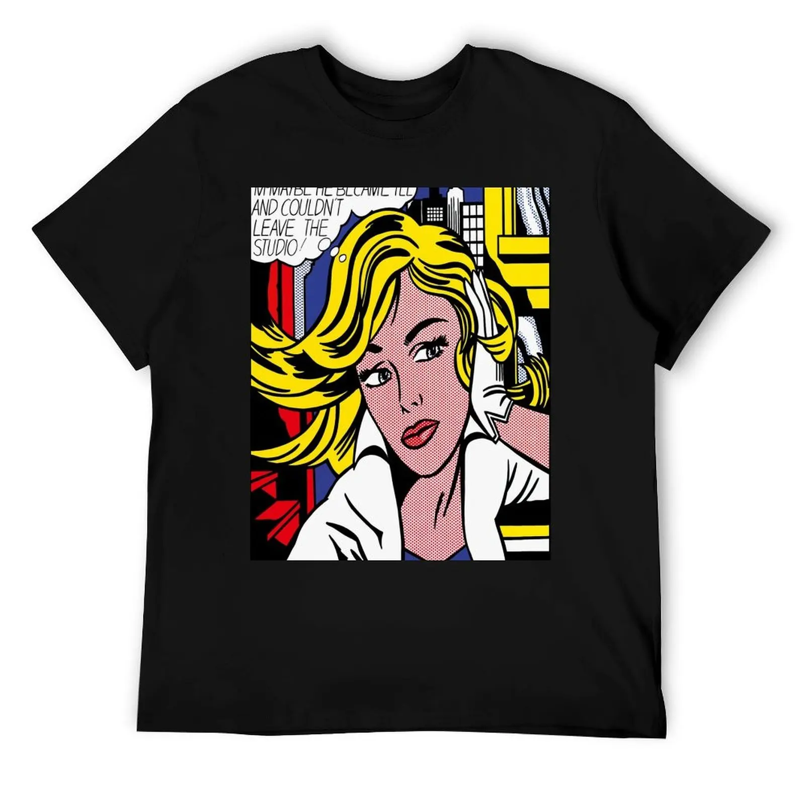 

Футболка roy lichtenstein поп-арт, футболки для мужчин, футболки с рисунком, забавные футболки, темный юмор, футболка