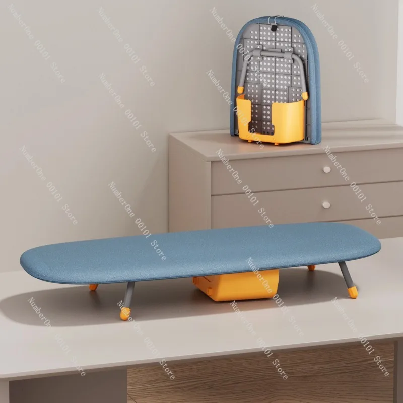 Home Laundry Folding Tabletop Ironing Board Professional Clothes Pressing Board with Iron Rest Rack Compact Storage Design