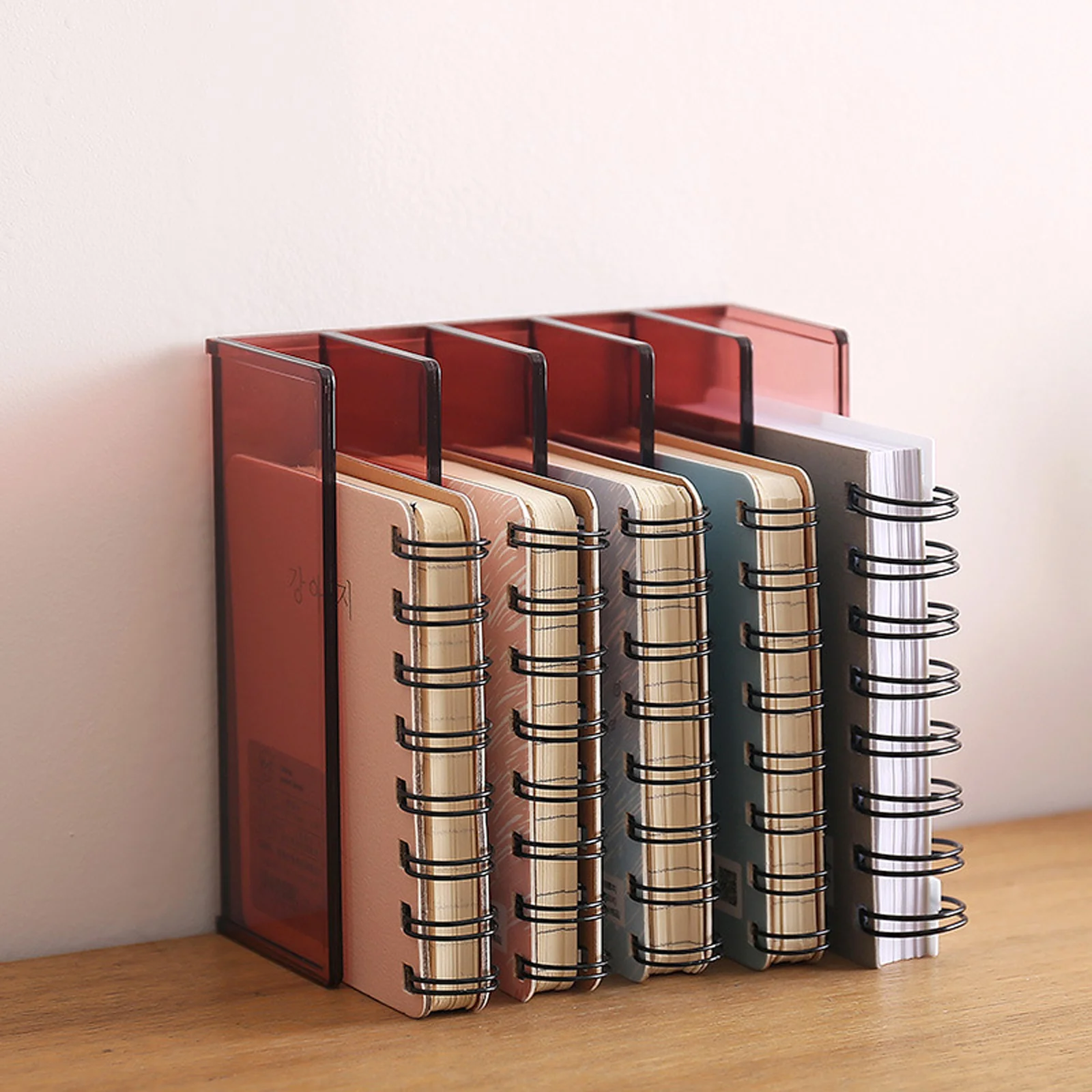 

Vertical Storage Rack for Books and Files Desktop Organizer Shelf No Assembly Needed Easy to Move Space Efficient Design