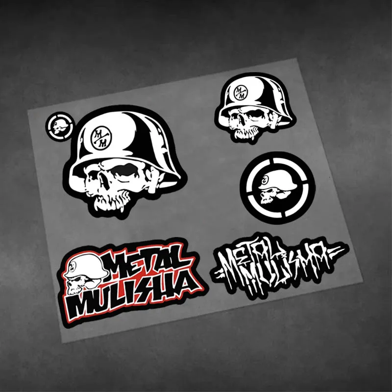Skull Retro Helmet Stickers Off Road Motorcycle Car Decals Reflective Waterproof Sticker for Motorbike Body Fuel Tank Bumper