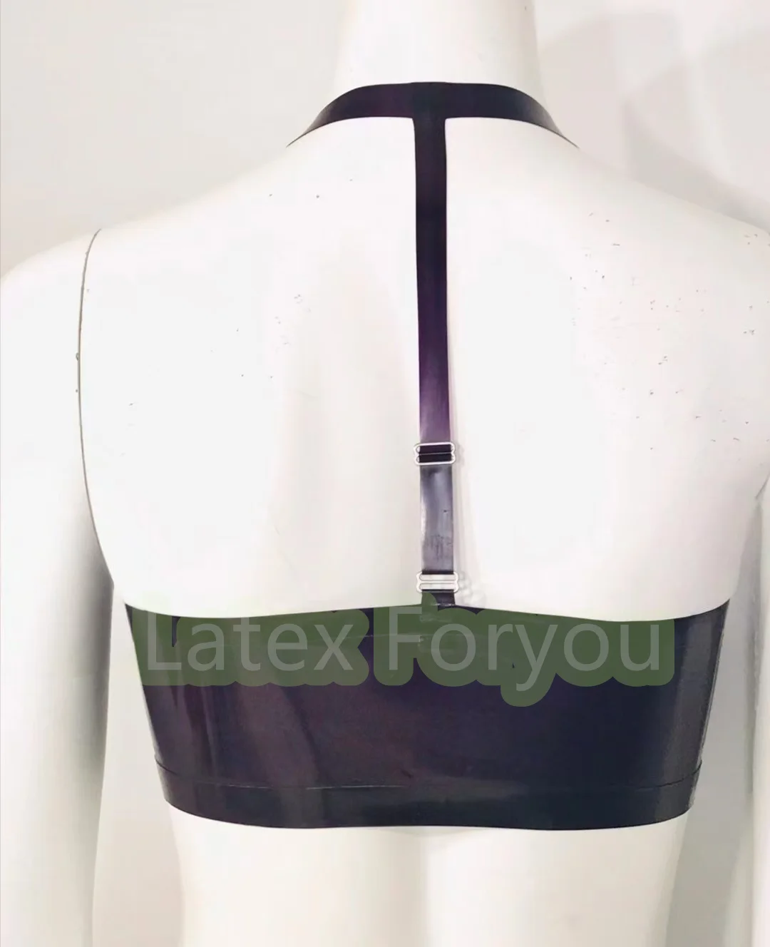 Handmade Women Natural Latex Sexy Woman Bodysuit Latex Rubber Halter Bandeau Crop top Woman Latex Lingerie